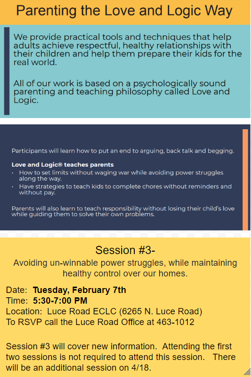 Join us for Love and Logic Session #3!