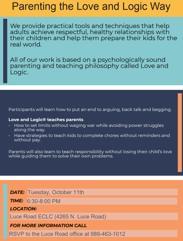 Parenting the Love and Logic Way flyer