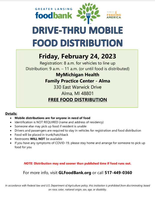 Drive- Thru Mobile Food Distribution